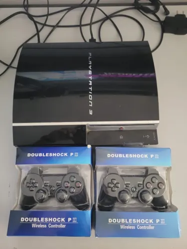 PS3 FAT ZERADO DESBLOQUEADO + 2 CONTROLES + GARANTIA