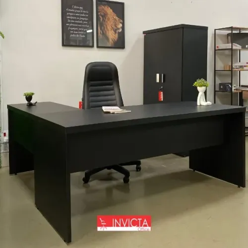 MESA MODENA EM L 150CM PARA ESCRITÓRIO/HOME OFFICE COM GAVETAS