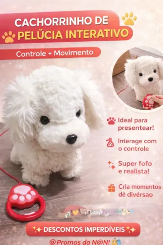 CACHORRINHO DE PELÚCIA INTERATIVO