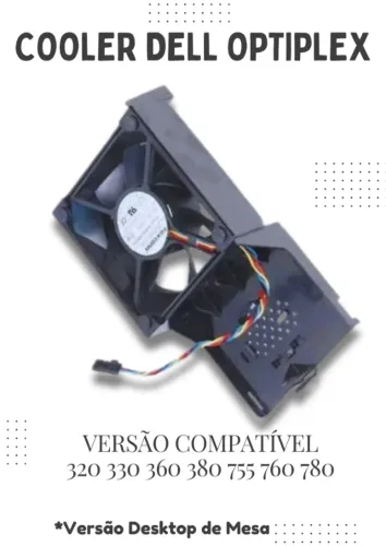 COOLER DESKTOP DELL ORIGINAL  COMPATÍVEL OPTIPLEX 320  330  360  380  