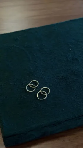 Argolinhas em ouro 18k 