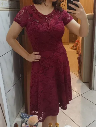 Vestido De Renda Forrado