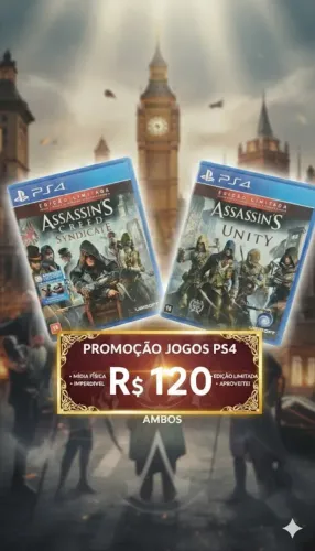JOGOS PS4 PROMOÇÃO - Assassin's Creed Unity + Syndicate 