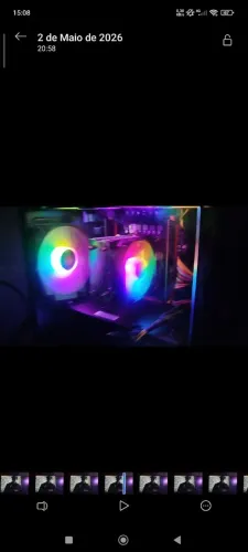 Pc gamer completo Kit xeon, rx590, 16 Ddr4, monitor IPS, teclado mecânico, mouse fortrek,