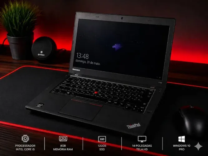 Lenovo ThinkPad T440 | i5 | 8GB RAM | SSD | Bateria Boa | Pronto para Uso