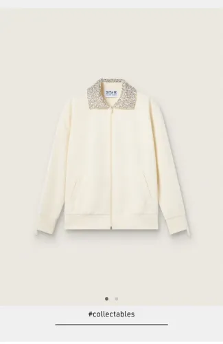 Golden Goose STAR - Jaqueta Track Jacket com gola de cristais