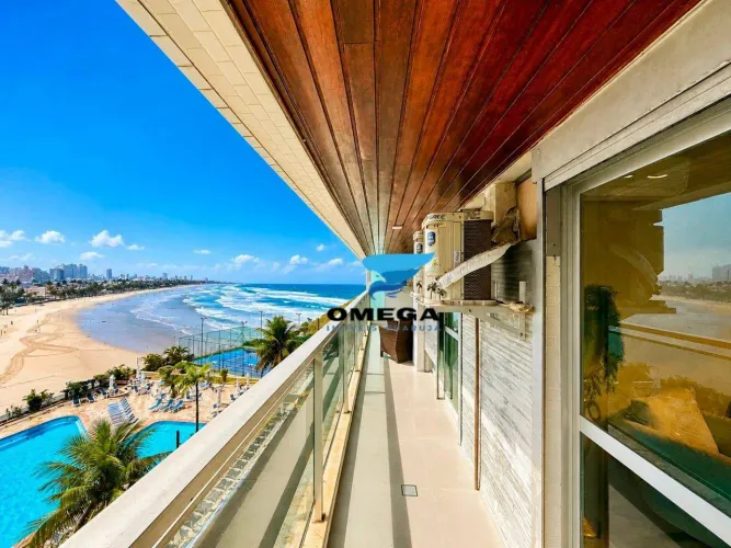 Apartamento à venda na praia das Pitangueiras no Guarujá I Omega Imoveis