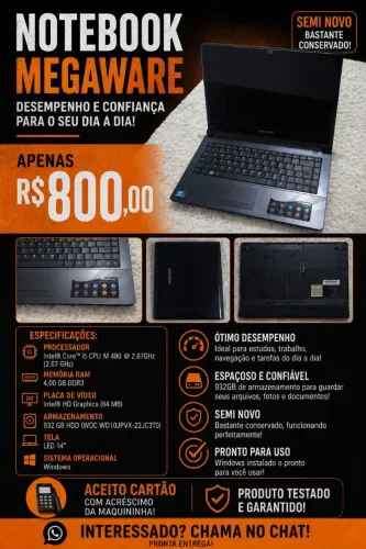 Notebook megaware i5