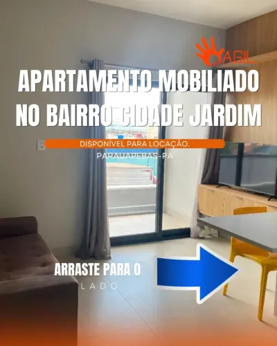 APARTAMENTO MOBILIADO DISPONÍVEL PARA LOCAÇÃO, NO BAIRRO CIDADE JARDIM!