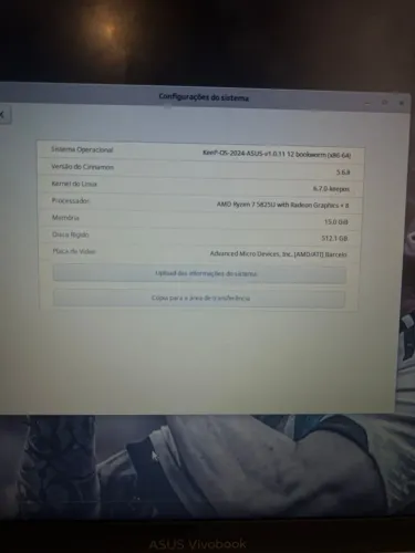 ASUS VivoBook Ryzen 7 5825U | 16GB RAM | SSD 512GB | 4 meses de uso