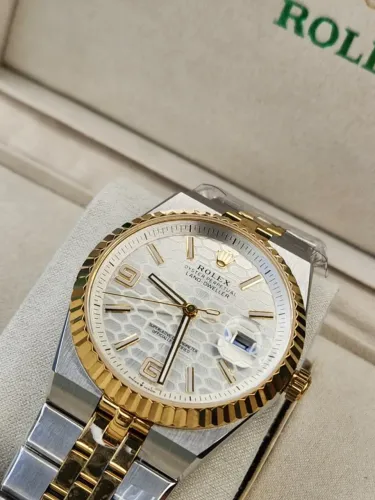 Relogio Rolex Perpertual Prata com Dourado LINHA PREMIUM