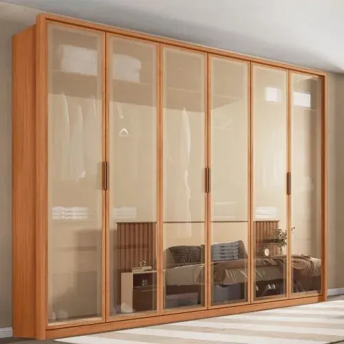 Guarda roupa de casal reflecta com led 100% MDF 