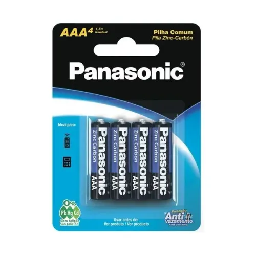 Pilha Comum Aaa Com 4 R03Ual/4B400 - Panasonic