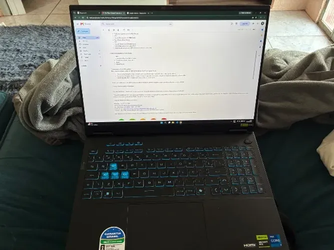 Notebook Gamer ASUS TUF I7 14650HX RTX 5060 16 GB de ram