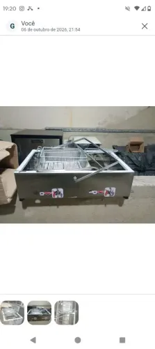 Fritadeira duas cubas ( 5litros) a gás ( nova)