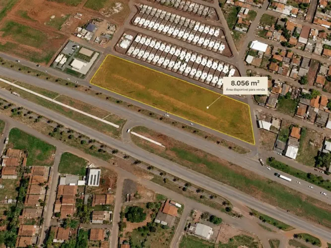 Área comercial de 8.056 m² na GO-070, em Goianira, com frente ampla e alto poten