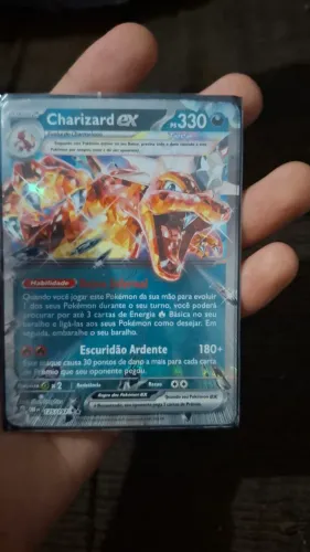 Carta pokemom charizard ex da edição obsidiana em chamas