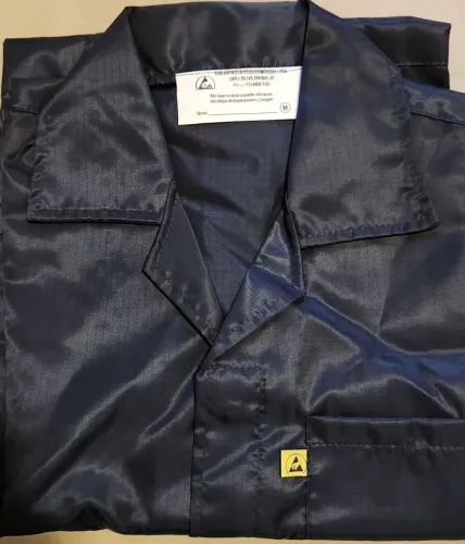 Jaleco Antiestático Lavável Avental Ggg Azul Petróleo