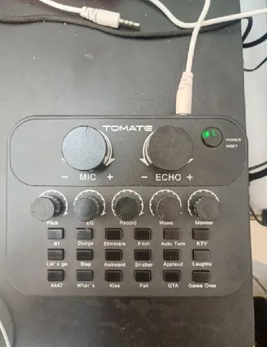 Mesa de som para gravação