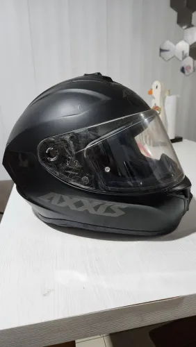 Capacete AXXIS Preto Fosco C/ Fone Bluetooth | Tam 58
