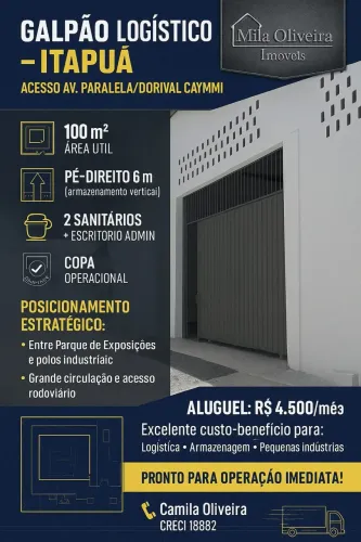 Galpão para Locação Itapuã | Excelente Logística e Potencial Comercial