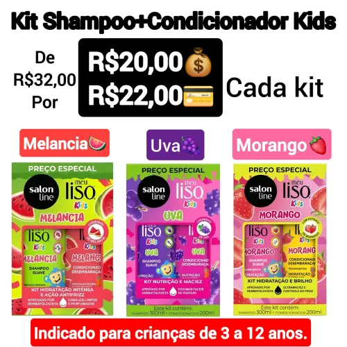Kit Shampoo+Condicionador kids-Salon Line