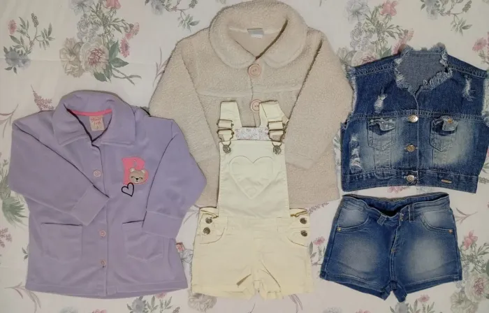 Kit 5 peças Tamanho 2 e 3 anos 
