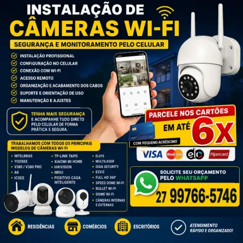 Camera Wi-Fii em ate 6 x 