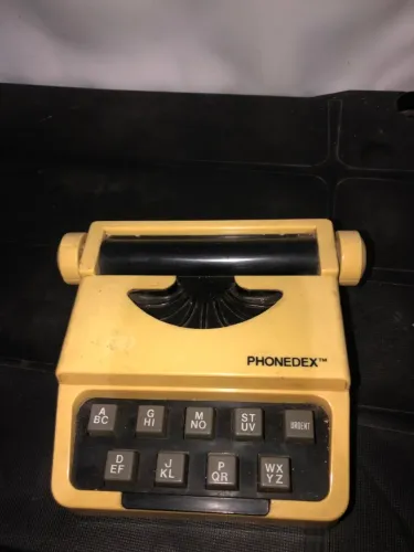 Agenda Telefônica Retrô Phonedex 1986 Máquina de Escrever Vintage