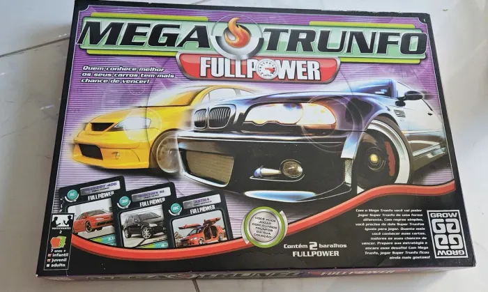 JOGO DE TABULEIRO MEGA TRUNFO FULLPOWER
