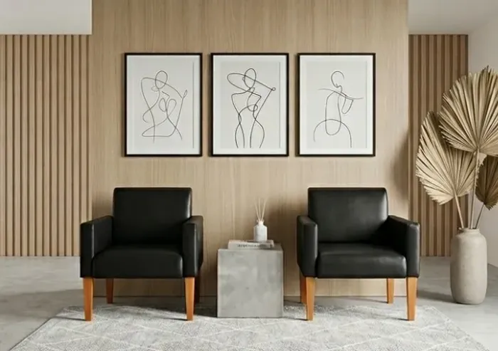 Par de Poltronas Quadradas