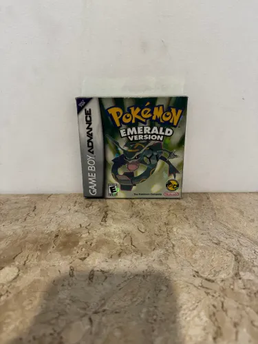 jogo: pokemon emerald version original com caixa + manual completo game boy advance