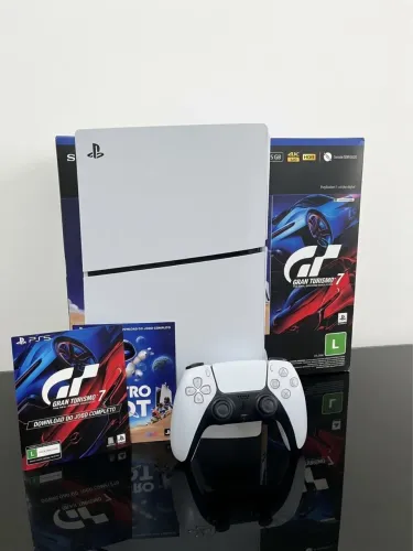 Ps5-slim digital, semi-novo na caixa