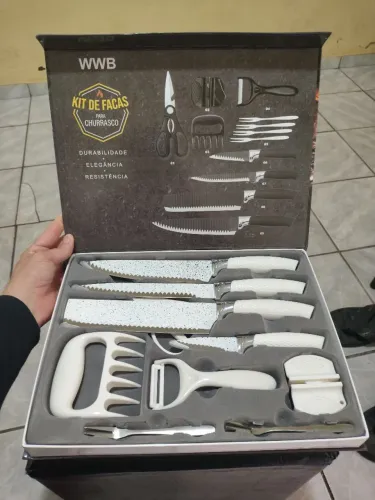 Kit de facas WWB, com 12 peças