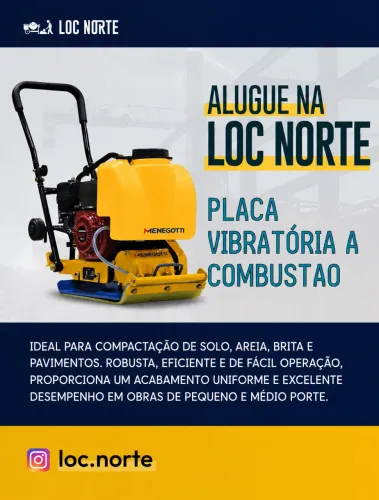 PLACA VIBRATÓRIA A COMBUSTÃO PARA LOCAÇÃO
