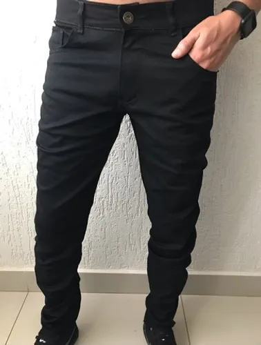 Calça jeans masculina com elastano e calça jogger