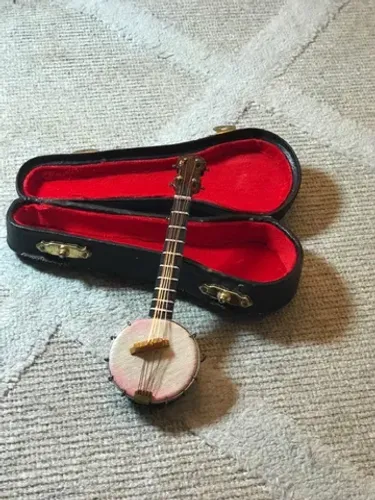 Banjo em miniatura adorno musical