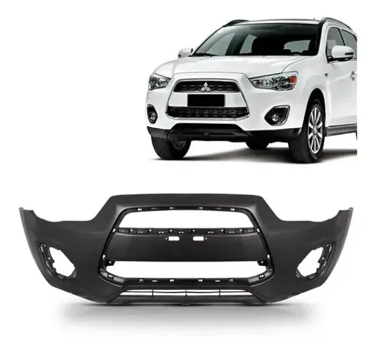 Parachoque Mitsubishi ASX 2013 à 2015 - Furo Farol Auxiliar - Preto Liso - FPI