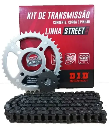 Kit Transmissao Relacao C/Retentor Titan 150 04/15 - Fan 150 09/15 DID (Entrega Grátis)