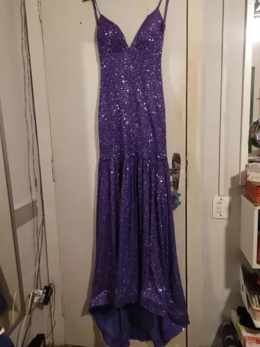 Vestido longo de paetê