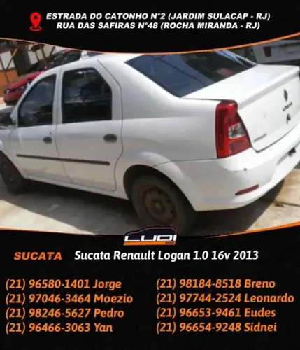 Sucata Renault Logan 1.0 16v 2013