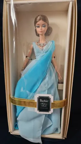 Barbie Blue Chiffon Ball Gown