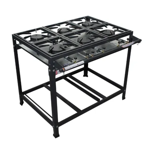 Fogão 6 Bocas Alta Pressão Itajobi Master Para Restaurante Bar Lanchonete