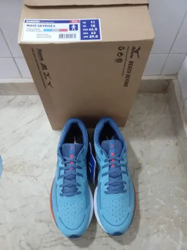 Tênis De Corrida Unissex Mizuno Wave Skyrise 4 SSW Azul Importado Novo 43