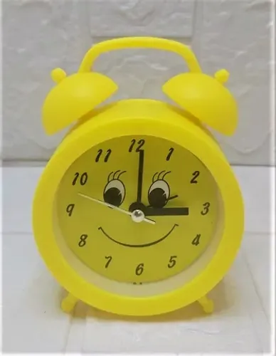 Relogio De Mesa Despertador- Amarelo 8811 Ha8811b 8x9cm