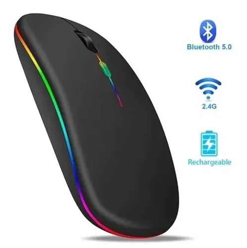 Mouse Sem Fio Recarregável Bmax/Peining BM-615 Bluetooth 2.4GHz Preto