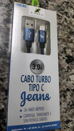 Cabo Turbo Tipo C Jeans 3.0A - X-Cell