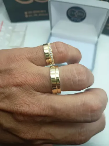 Alianças Em Ouro 18k - com garantia e Gravação dos Nomes 