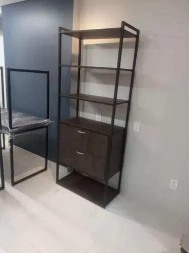 nova - estante industrial para escritório em mdf - frete grátis