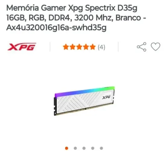 Memória Ram DDR4 16 GB XPG